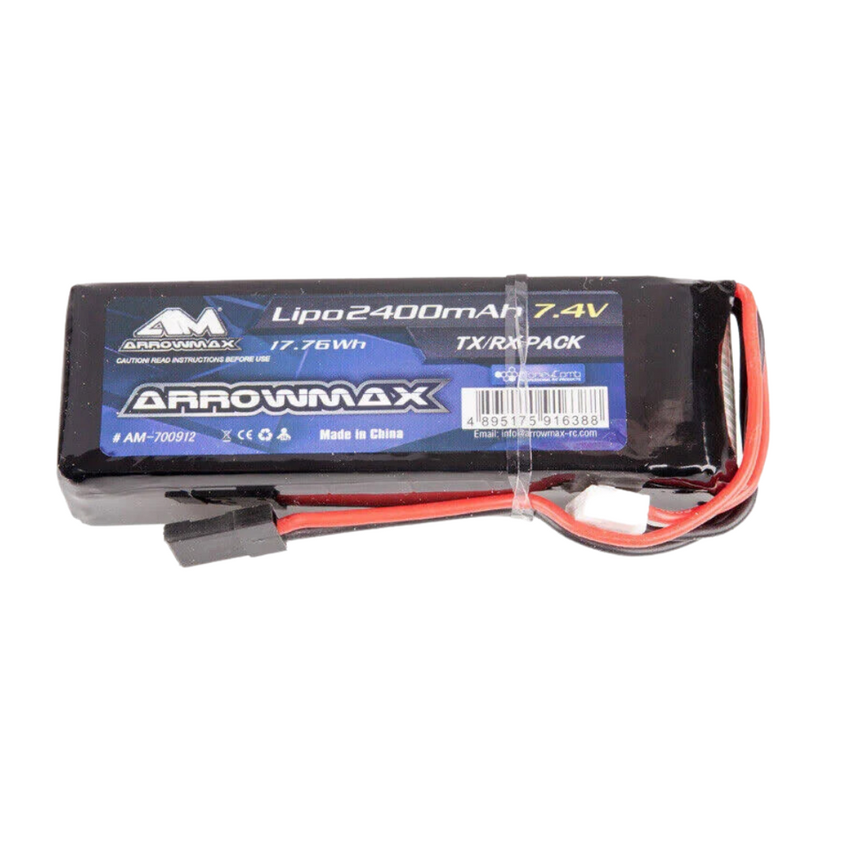 Arrowmax AM LiPo 2400mAh 2S TX/RX 7.4V Flat Pack AM-700912