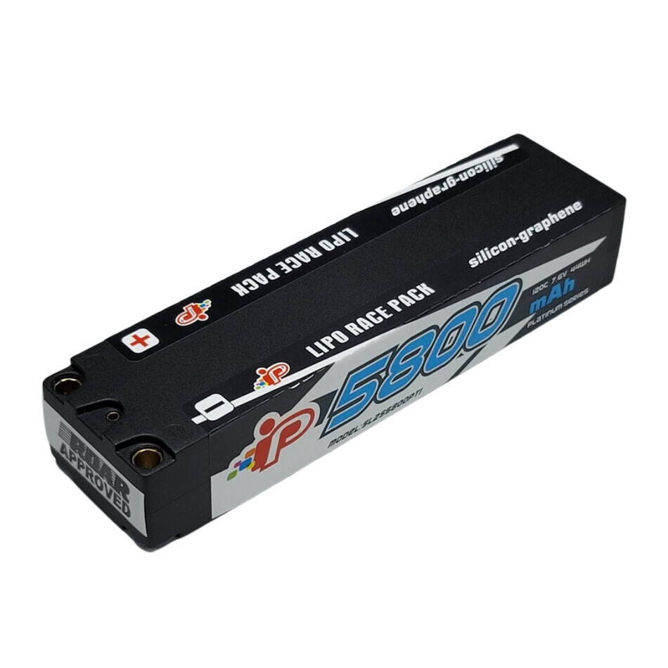 IP Intellect 5800mAh 7.6v 120c Platinum Series LiPo Battery Slim Line Stick