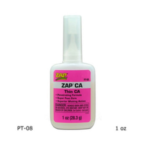 Zap PT08-A-Gap 1oz Cyanoacrylic Pink Super Thin Fast Drying