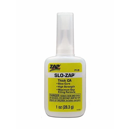 Zap PT20-A Gap 1oz Cyanoacrylic (Yellow) Thick Slow Dry