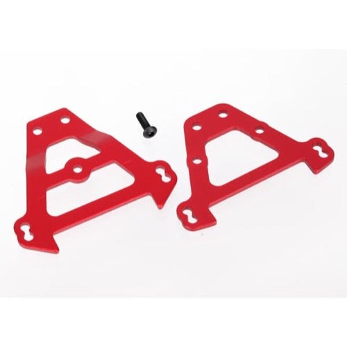 Traxxas 5323R Front and Rear Bulkhead Tie Bars Red