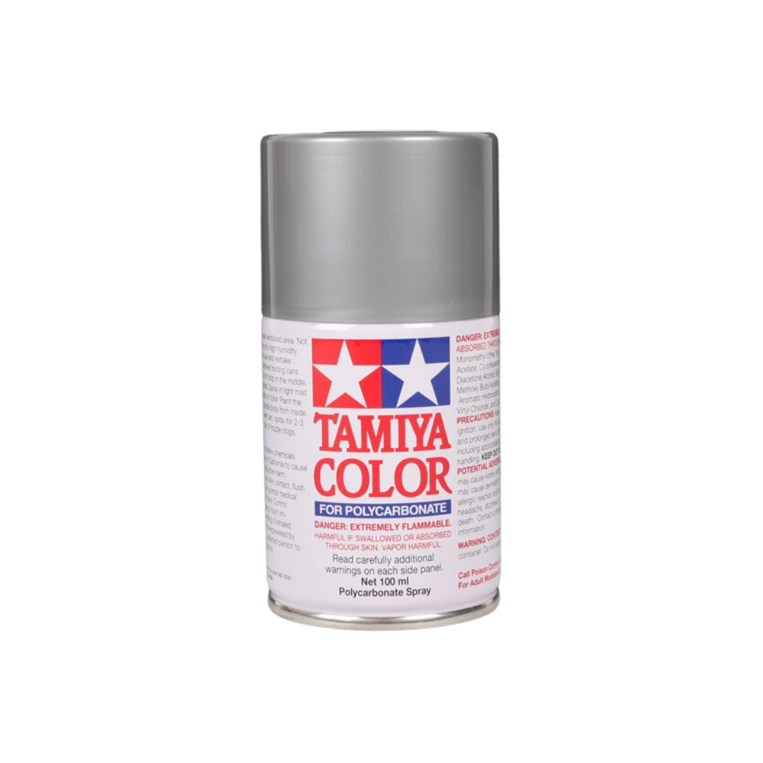 TAMIYA Colore Spray PS12 Silver | 100ml Per Policarbonato | Vernice Per Carrozzeria Modellismo RC