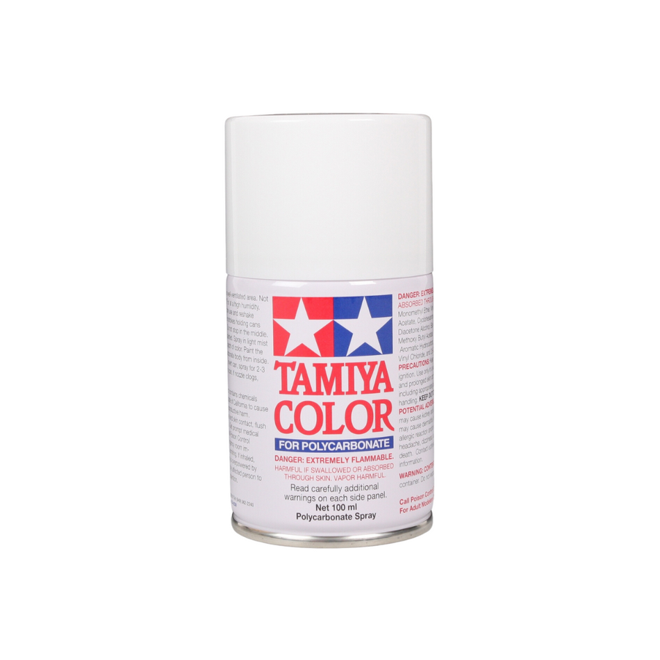 Tamiya PS-1 White Polycarbonate Spray Paint 100ml 86001