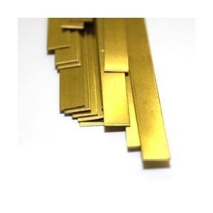 K&S Metals 9840 Brass Strip 1 x 300mm 0.225 Wall 4pc