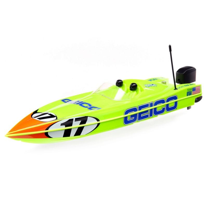 Pro Boat 17 inch Brushless Power Boat Racer Deep-V Miss Geico RTR PRB08044T1