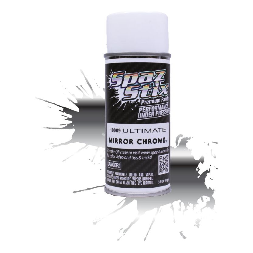 Spaz Stix Ultimate Mirror Chrome – 2oz Airbrush Paint, 2-Pack, Lexan RC SZX10000