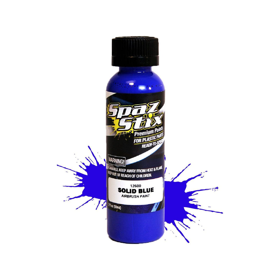 Spaz Stix Solid Blue Airbrush Ready Paint, 2oz 59ml Bottle SZX12600