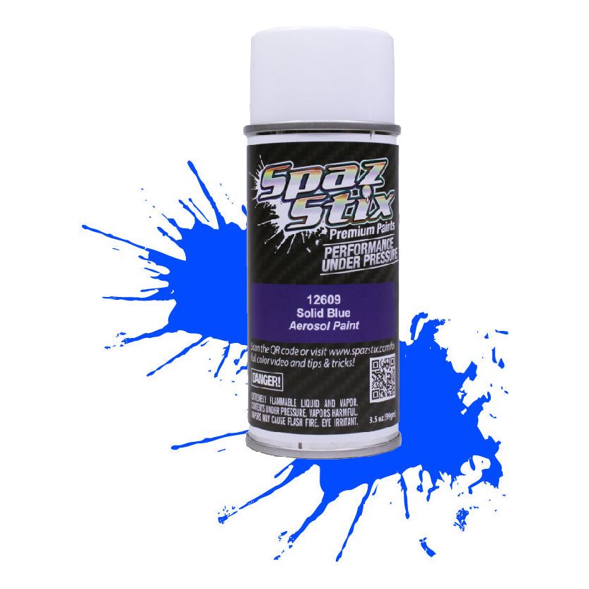 Spaz Stix Solid Blue Paint, Aerosol 3.5oz 104ml Can SZX12609