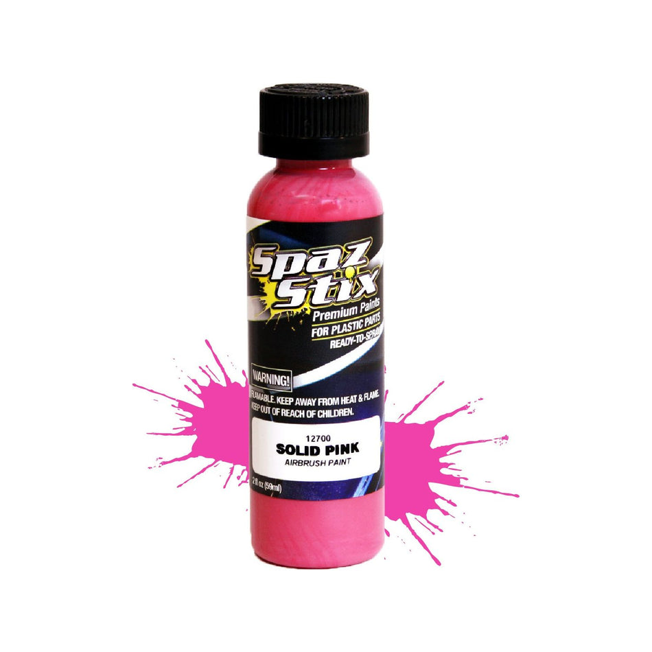 Spaz Stix Solid Pink Airbrush Ready Paint, 2oz 59ml Bottle SZX12700
