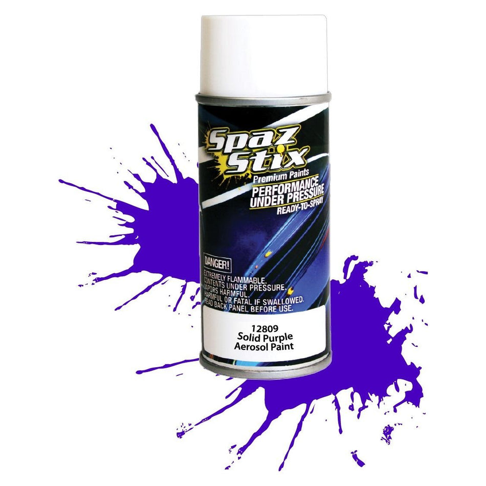 Spaz Stix Solid Purple Paint, Aerosol 3.5oz 104ml Can SZX12809