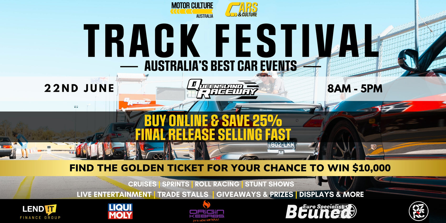 Cars & Culture QLD Track Festival - Queensland Raceway | 22nd June