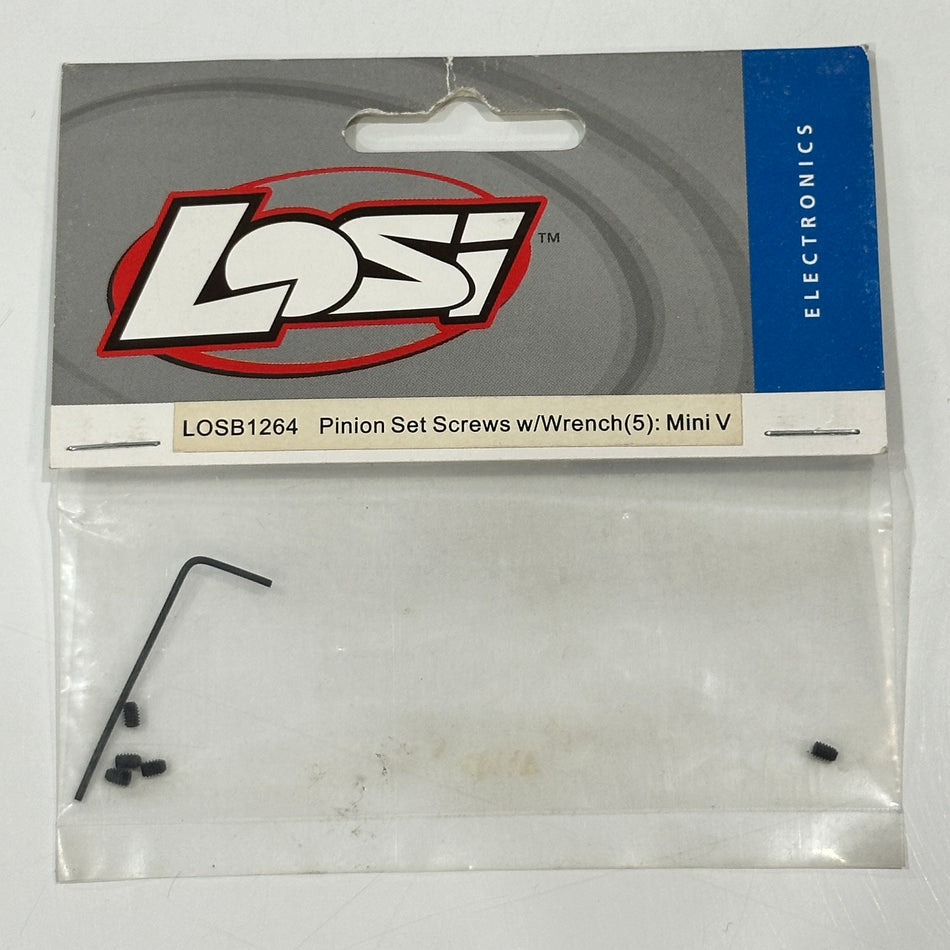 LOSI LOSB1264 Mini V Pinion Set Screws w/ Wrench 5pcs [Scratch & Dent]