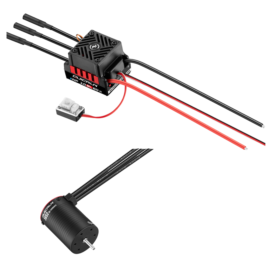 Hobbywing QuicRun Combo WP10BL60 G2 ESC with 3652SL 3250kV G2 Motor 38020396