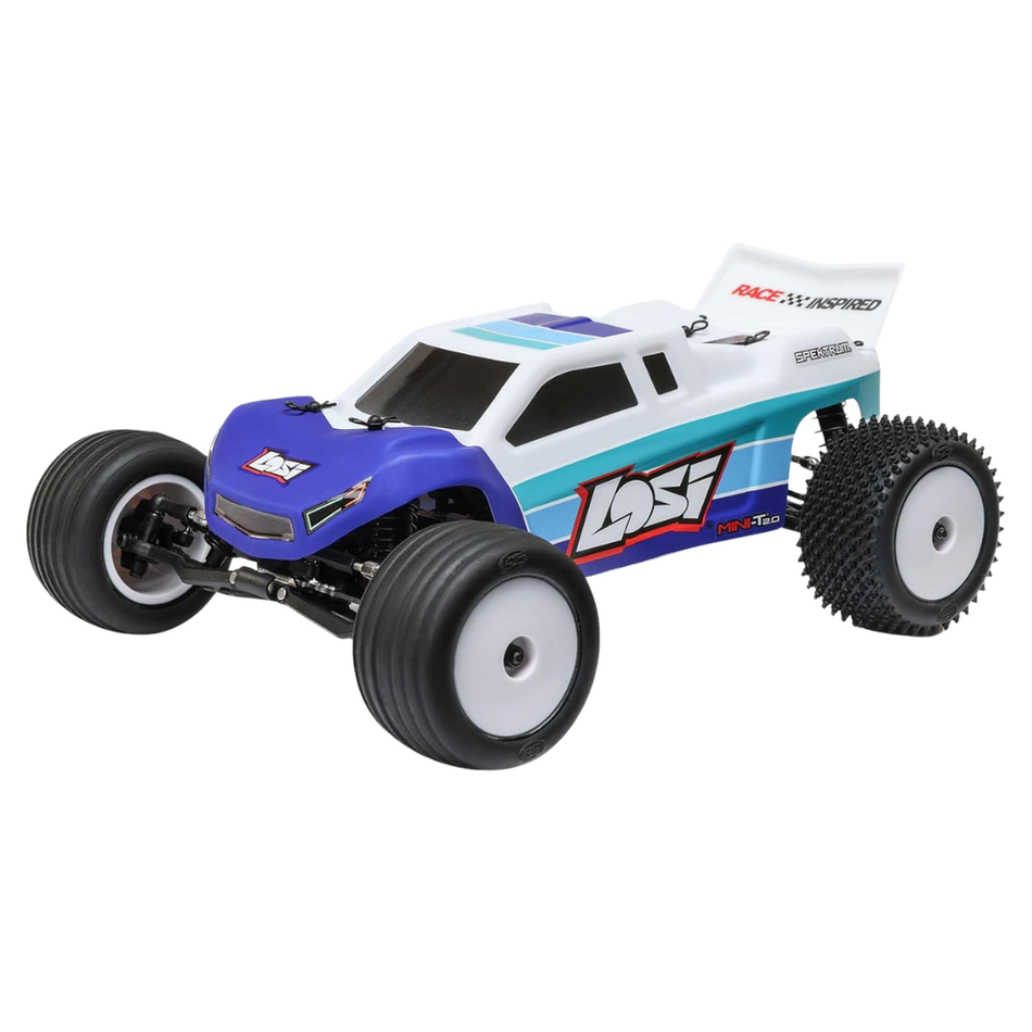 Losi Mini-T 2.0 RTR Brushless Stadium Truck 2WD 2S Blue w/ Battery and Charger LOS-1056T2