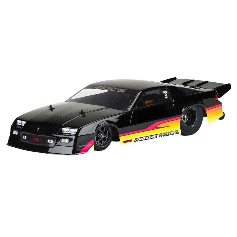 Pro-Line 1985 Chevy Camaro IROC-Z Pre-Painted Black Body 22S Drag PR3602-16