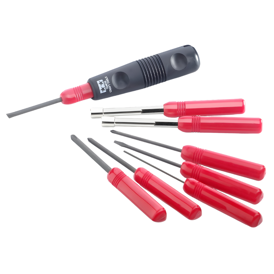 Tamiya Complete Screwdriver and Tool Set for Kit Assembly 8pcs 74023