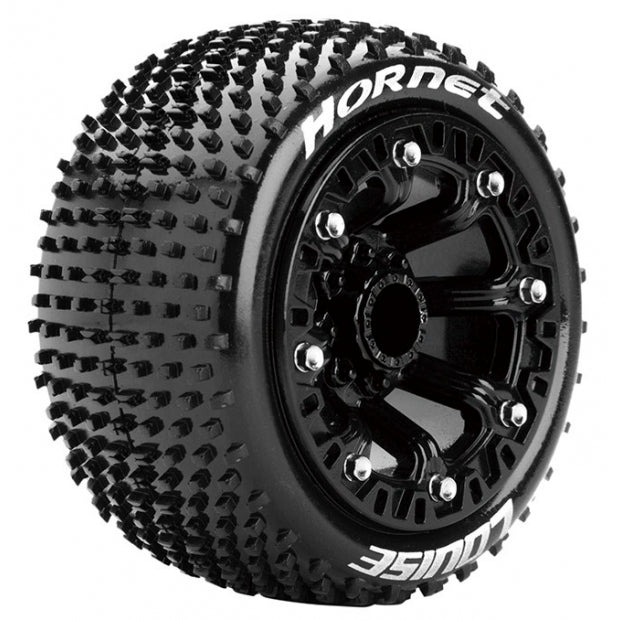 Louise RC ST-HORNET 1/10 1/16 Buggy Tire Set Soft Black 12mm Hex Rear L-T3172SB