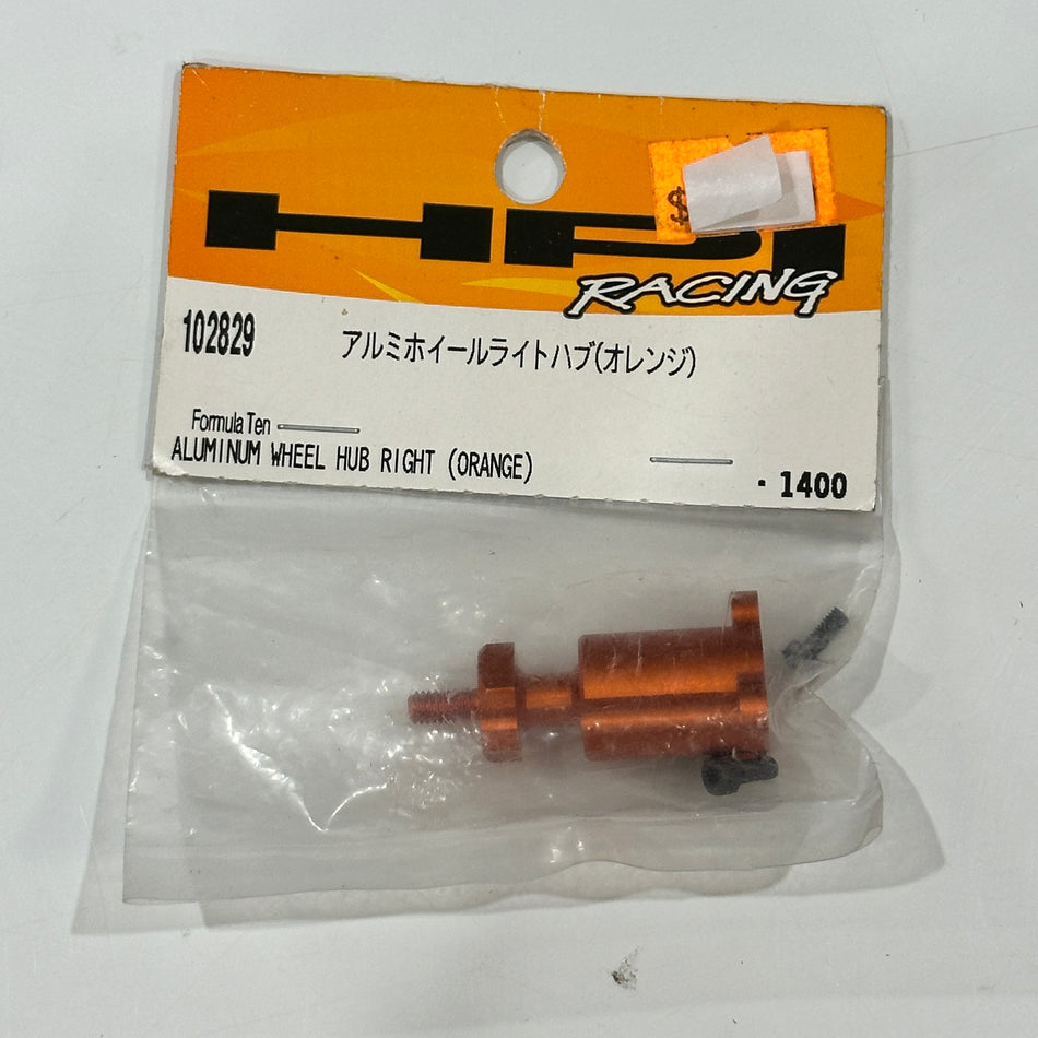 HPI 102829 Formula TEN Alloy Wheel Hub Right Orange [Scratch & Dent]
