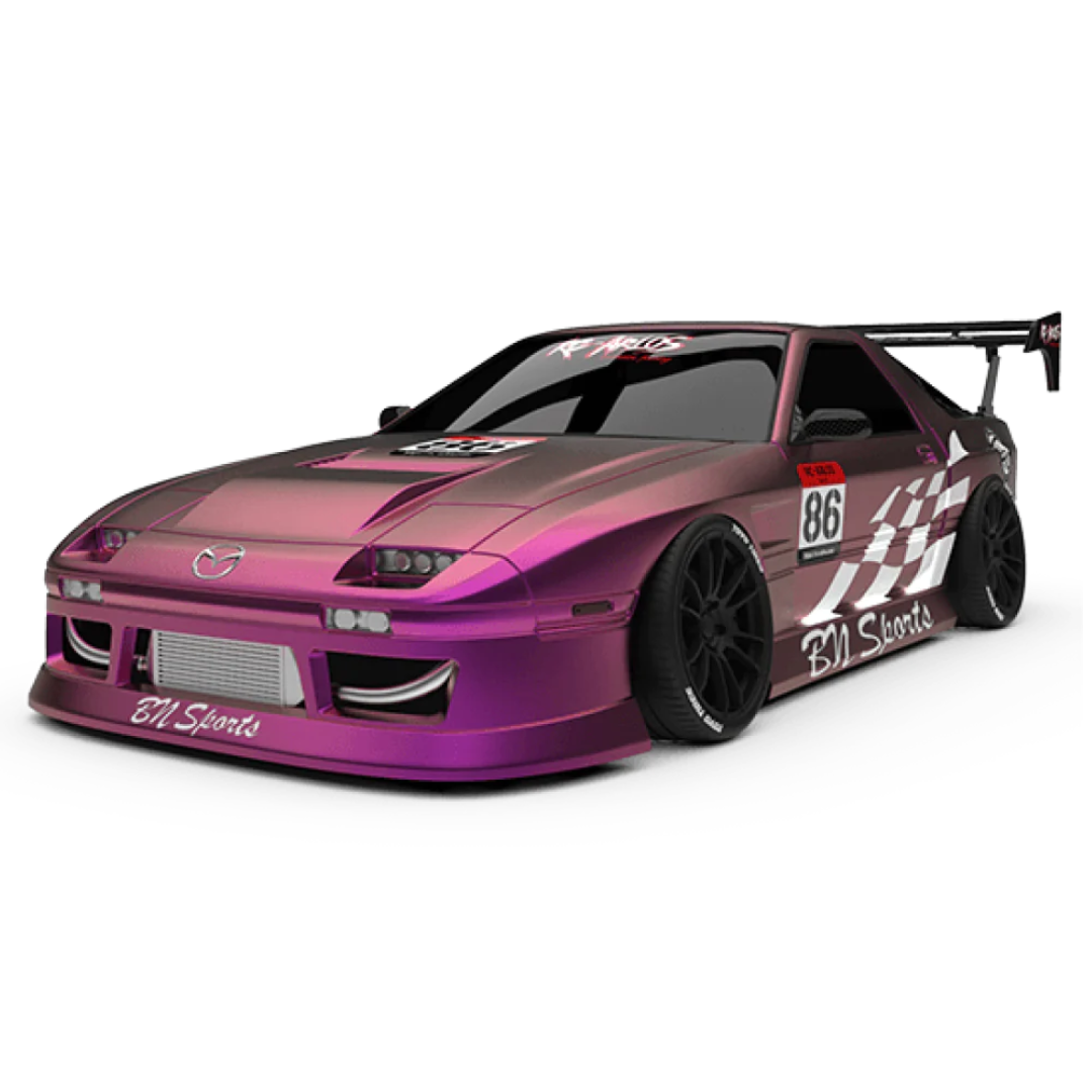 24KRC Mazda RX7 FC BN Sports Body Set Clear Unpainted 1/10 RC Body She ...