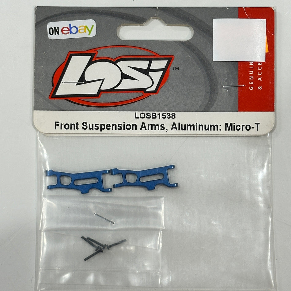 LOSI LOSB1538 Micro T Front Suspension Arms Alloy Blue [Scratch & Dent]