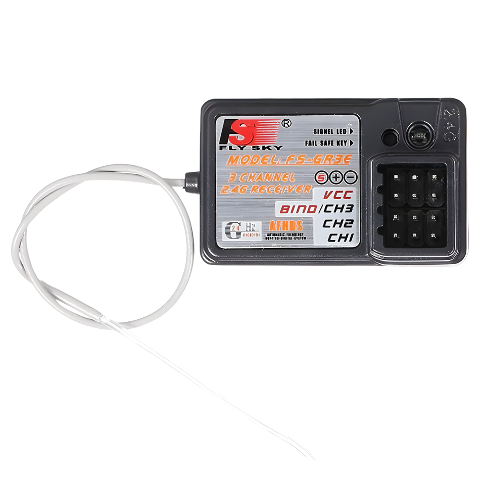 FlySky FS-GR3E 3-Channel 2.4GHz AFHDS Receiver for GT2 GT3B GT3C FZ-IT4S