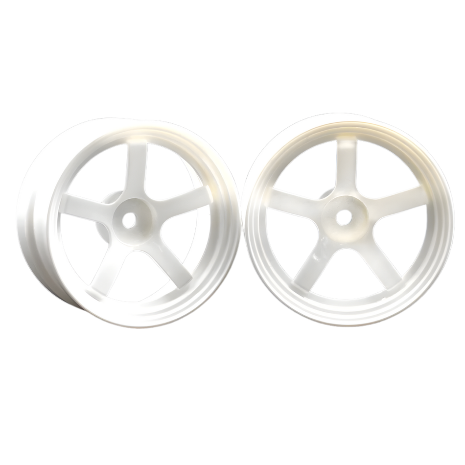 Reve D DP5 Competition Drift Wheel White 6mm/8mm Offset 1/10 RC 2 Piece Set RW-DP5W6