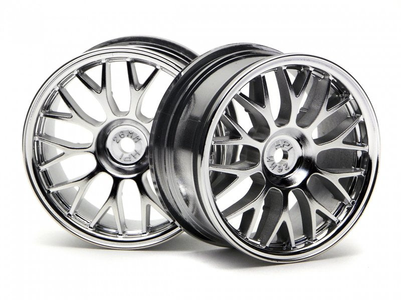 HPI 3712 Mesh Wheel 26mm Chrome 1mm Offset