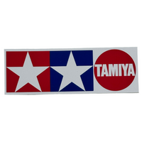 Tamiya RC Mini Decal Sticker 90x31mm Red Blue Stars Vintage Genuine