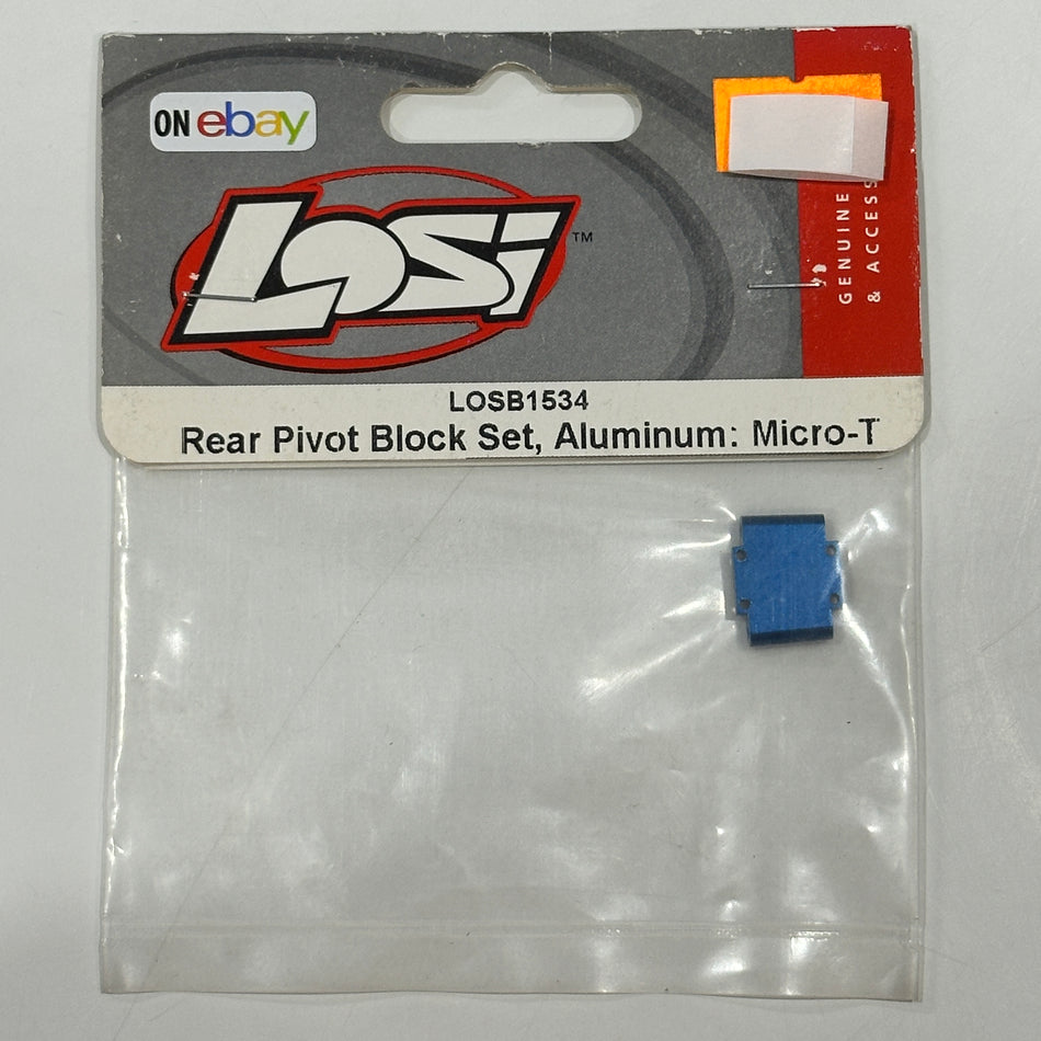 LOSI LOSB1534 Micro T Rear Pivot Block Alloy Blue [Scratch & Dent]