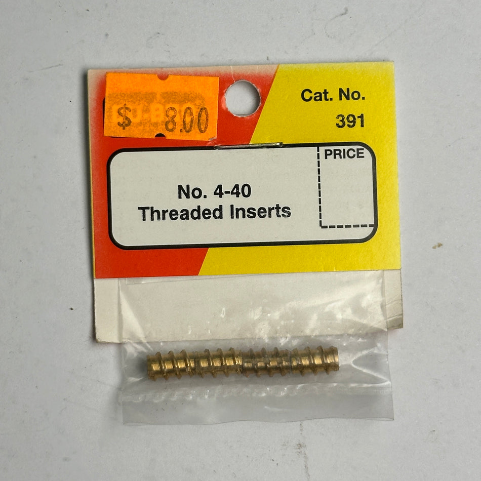 Dubro 391 No. 4-40 Threaded Inserts Nitro Part [Scratch & Dent]