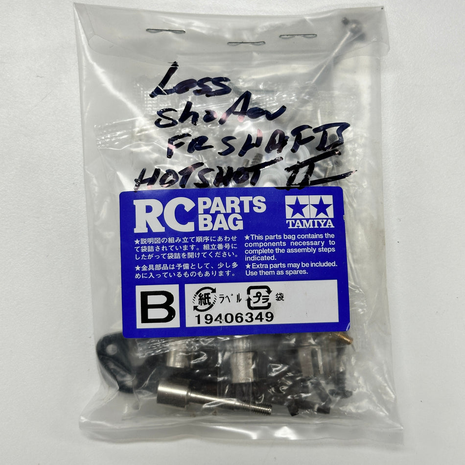Tamiya 19406349 B Bag for HotShot II 2 Missing Short Fr Shafts [QW029 Scratch & Dent]