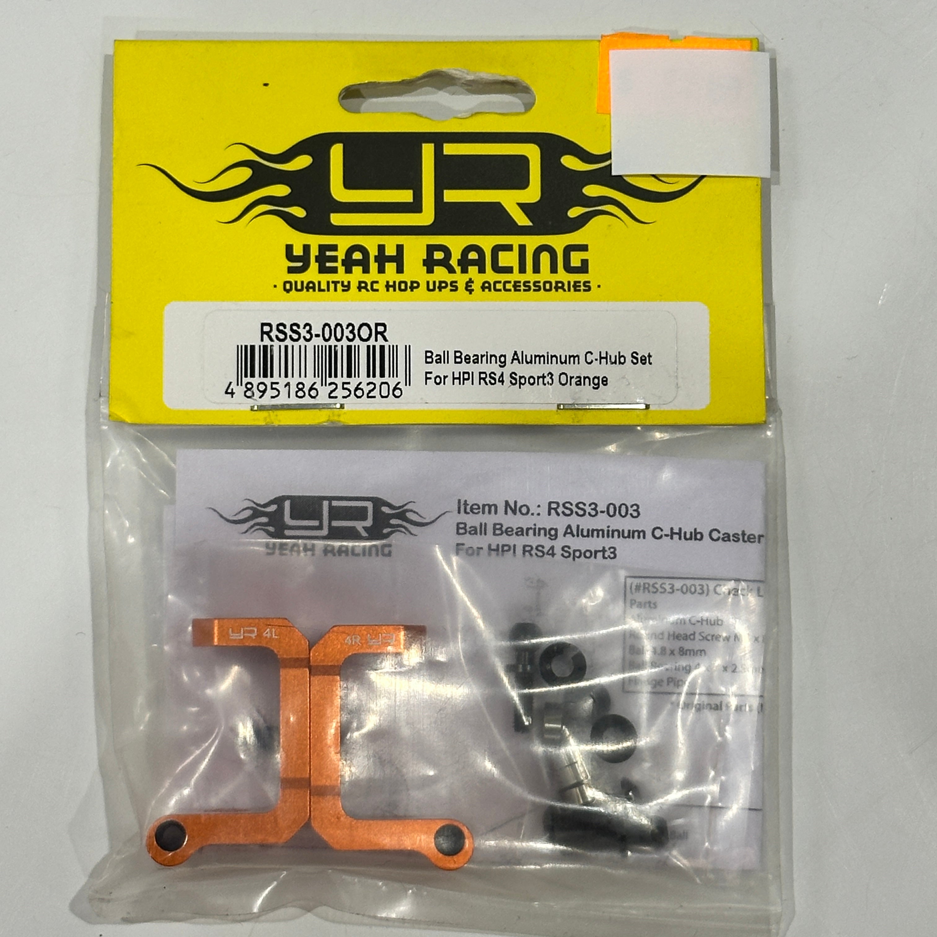 Yeah Racing Orange Aluminum Front Knuckle Arm Set For HPI RS4 Sport 3 - RSS3-004OR