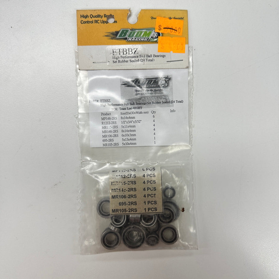 Boom Racing ETBBZ Losi 8ight Bearings Set [Scratch & Dent]