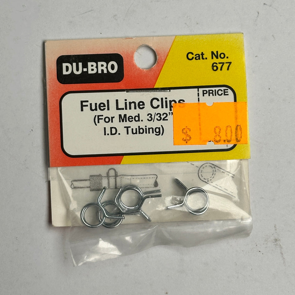 DuBro 677 Fuel Line Clips for Med. 3/32” ID Tube Nutro Part [Scratch & Dent]