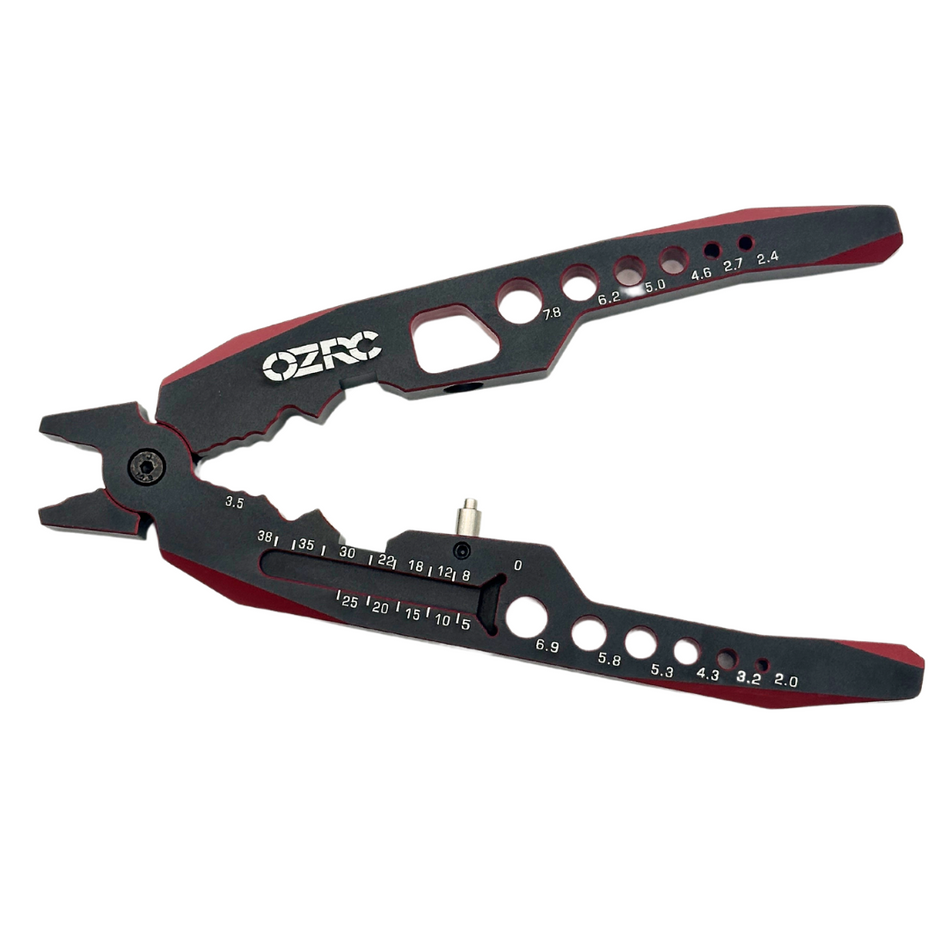 OZRC Shock Pliers For RC Cars Red 1/8 1/10 1/12 Scale W/ Rod Ball Remover