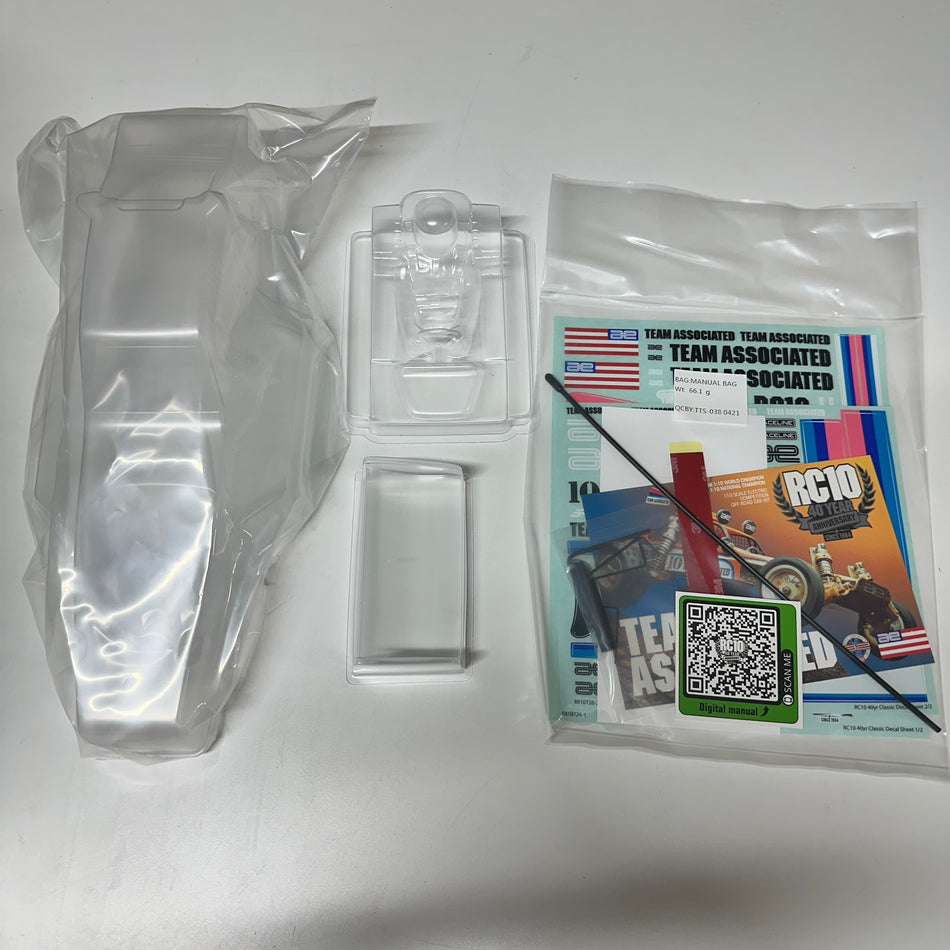 BUNDLE 01 Team Associated RC10 40th #6007 Body & Decals [Kit Breakdown]