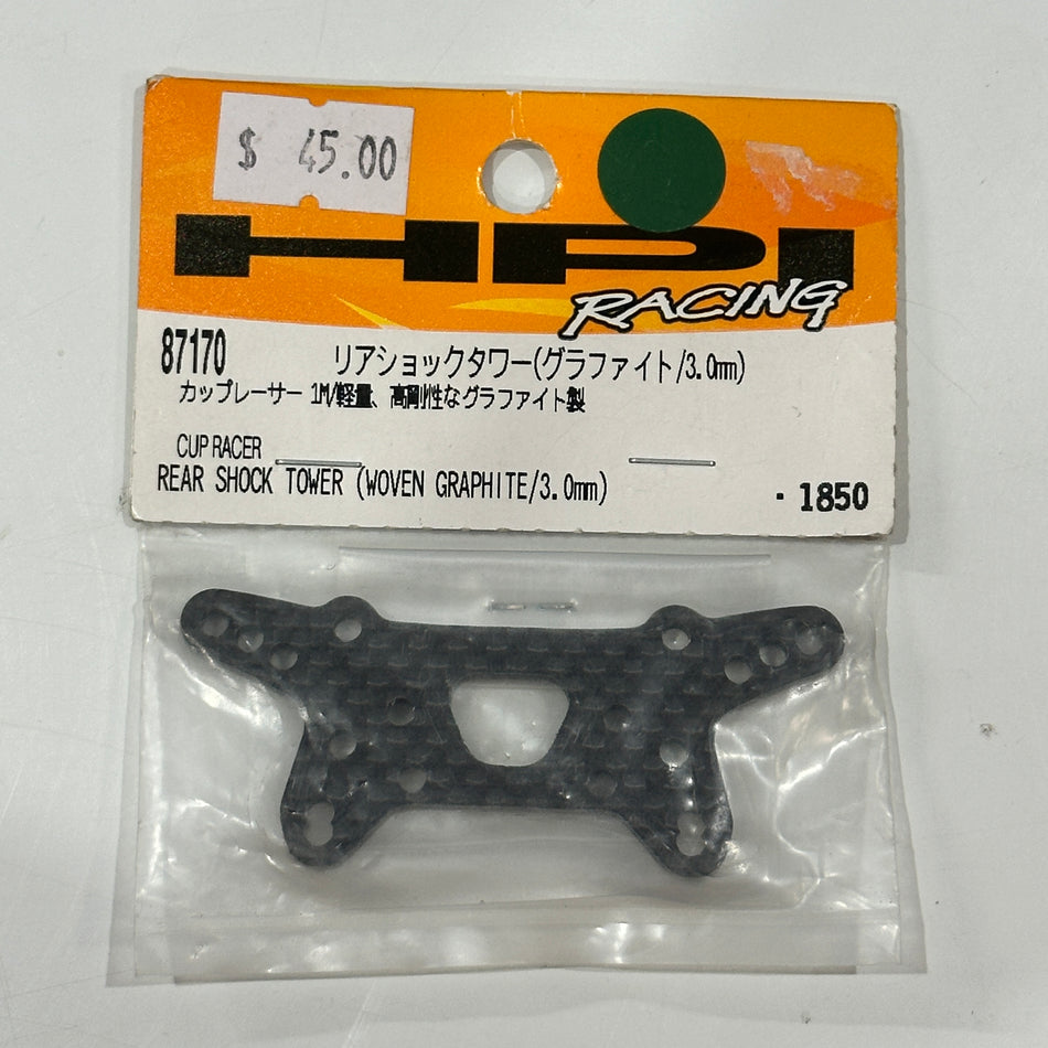 HPI 87170 Cup Racer Rear Shock Tower Graphite 3.0mm [Scratch & Dent]