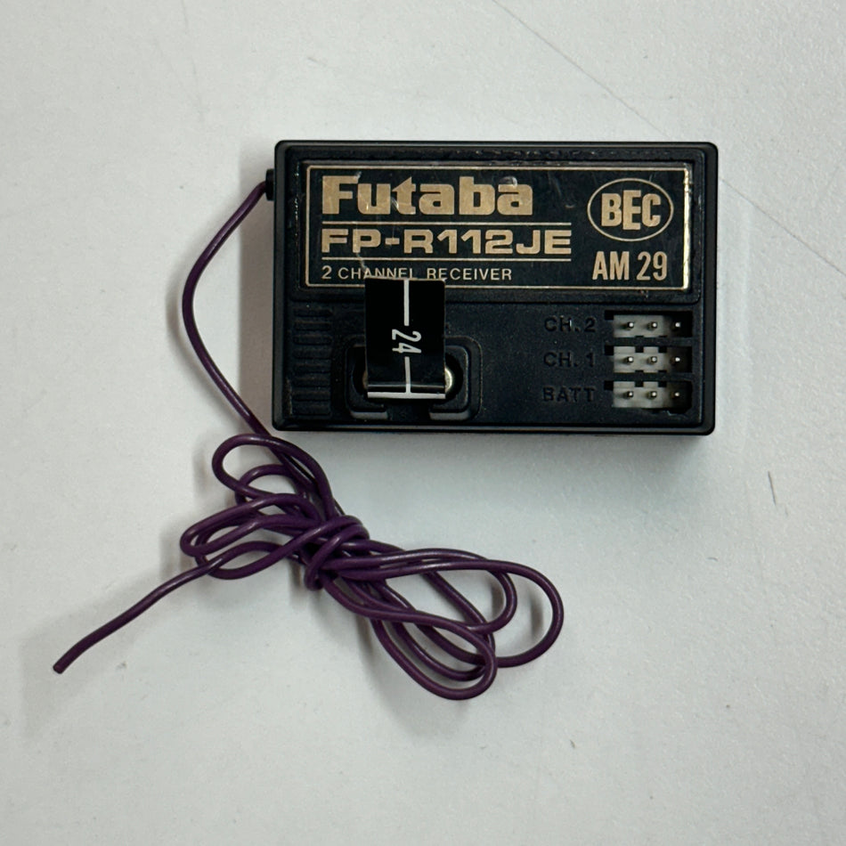 Futaba FP-R112JE 2ch Crystal Receiver 24mhz [SD20 Scratch & Dent]