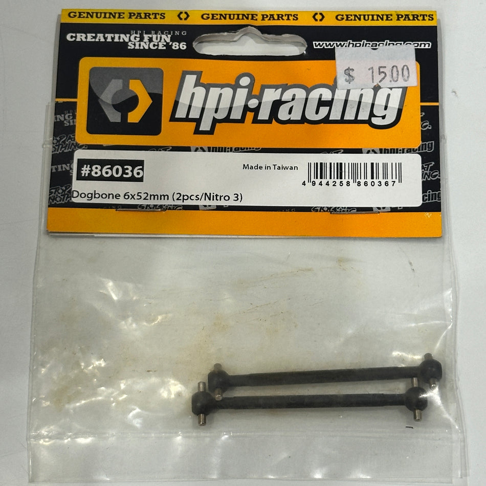 HPI 86036 Nitro 3 Dogbone 6x52mm 2pcs [Scratch & Dent]