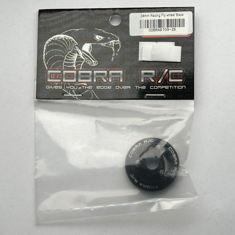Cobra 34mm Racing Flyeheel 3 Pin Black Nitro Part [Scratch & Dent]