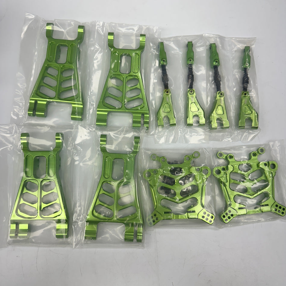 Integy Upgrade HPI Savage Alloy Arms Links Shock Towers Green [Scratch & Dent]