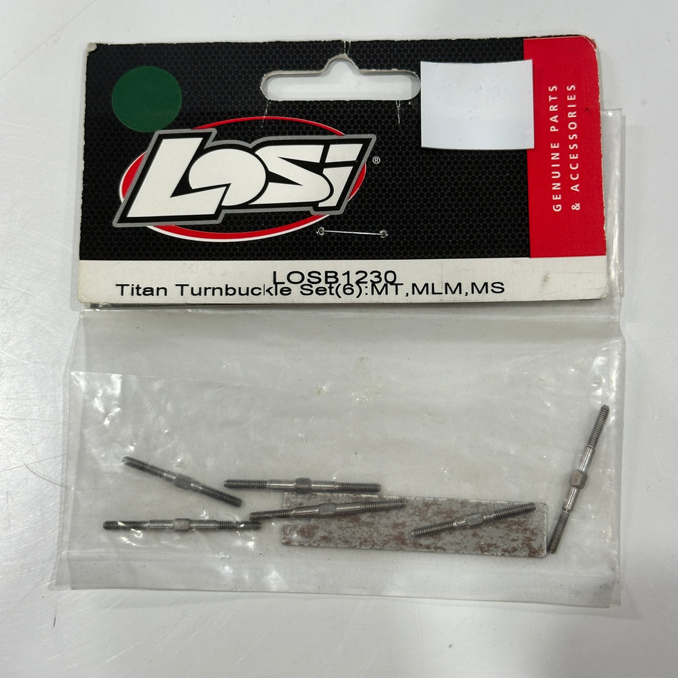 LOSI LOSB1230 MT MLM MS Titanium Turnbuckle Set 6 [Scratch & Dent]