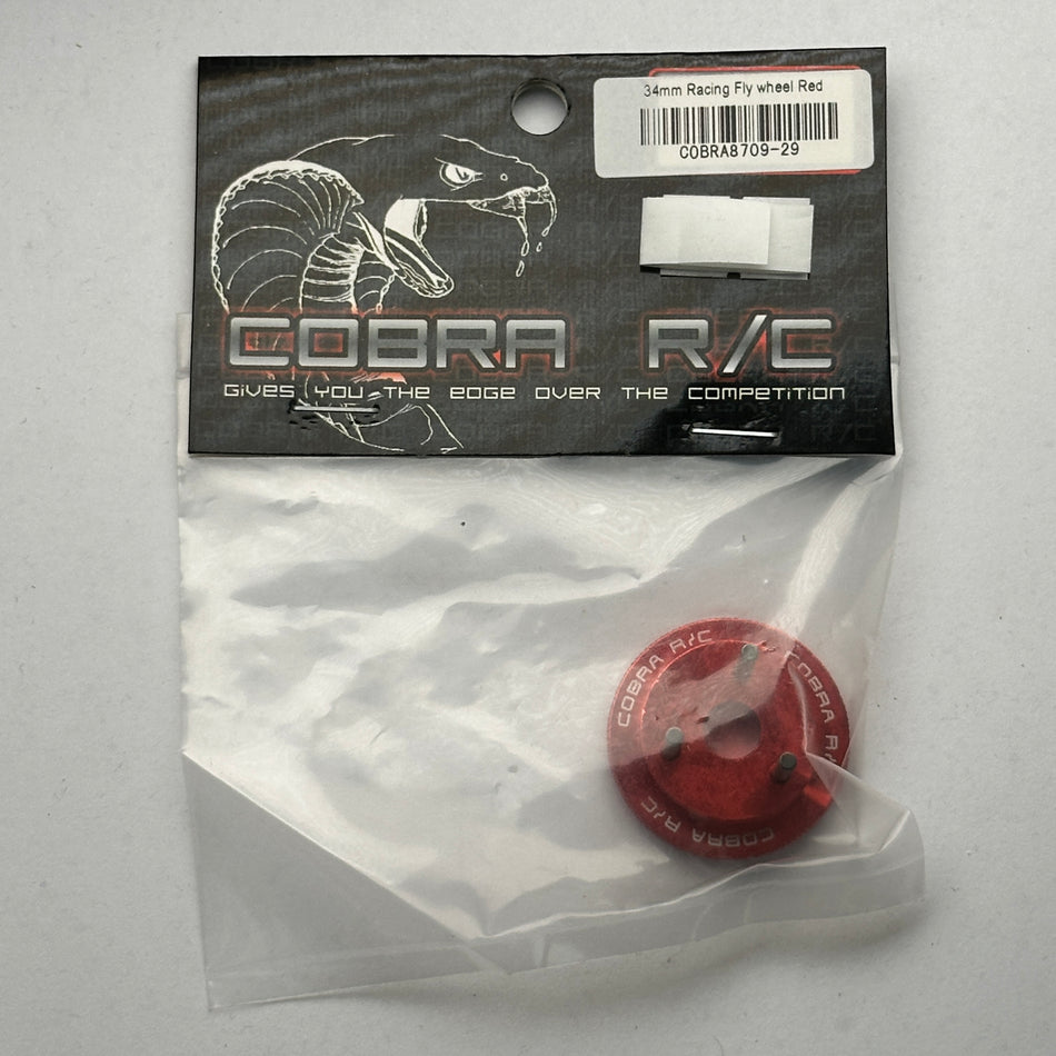 Cobra 34mm Racing Fly Wheel Red Alloy Nitro Part [Scratch & Dent]