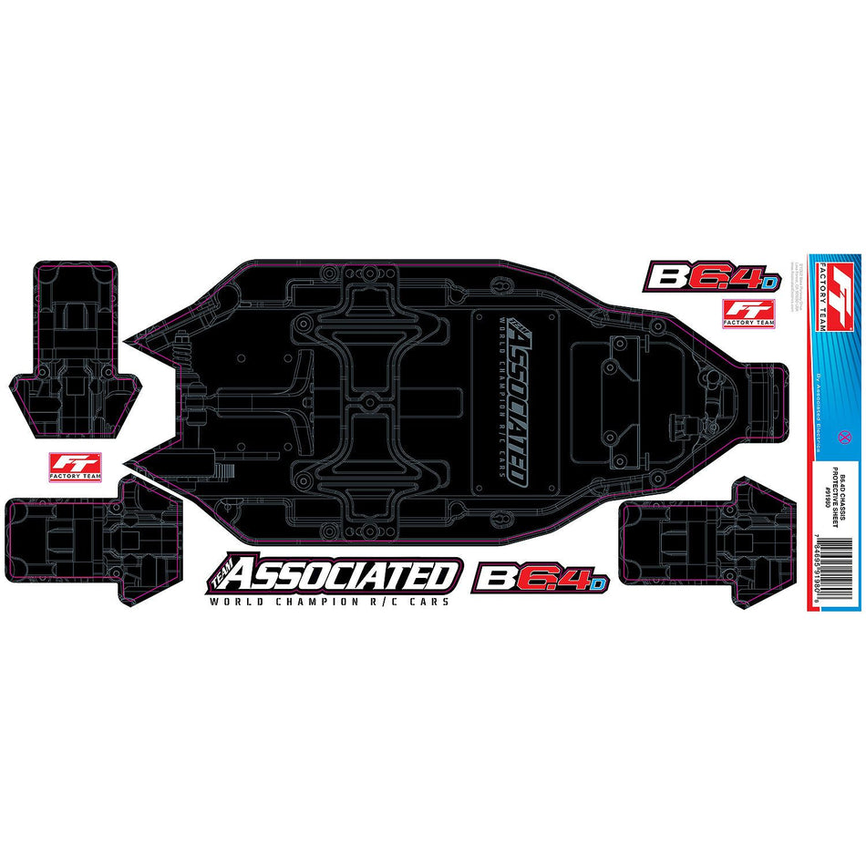 Team Associated RC10B6.4D FT Chassis Protective Sheet, Printed 91980