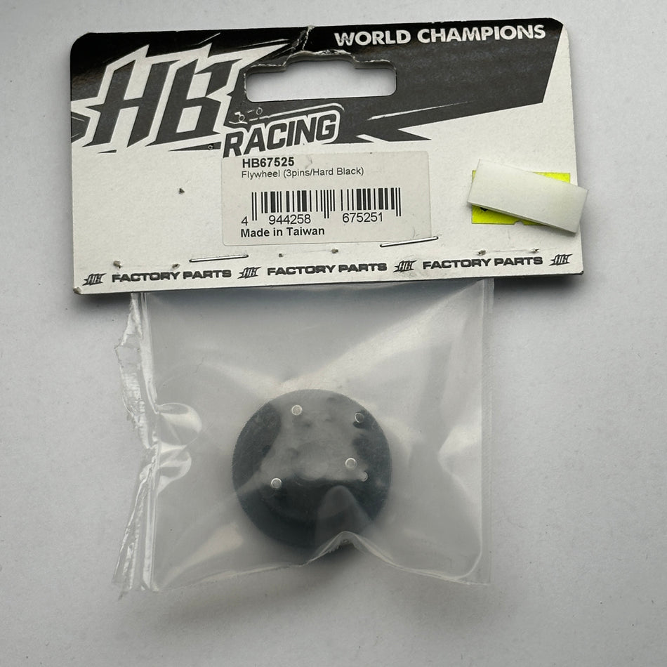 HV Racing HB67525 Flywheel 3 Pins Hard Black Nitro Part [Scratch & Dent]