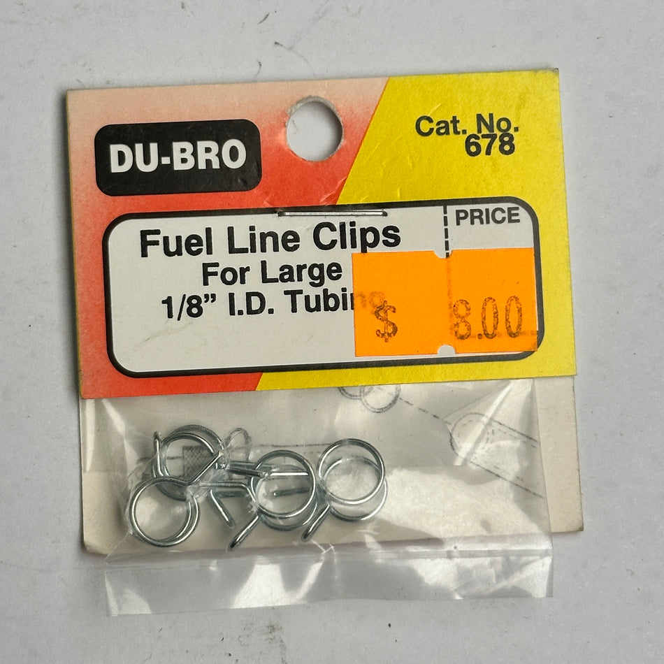 DuBro 678 Fuel Line Clips for Large 1/8” ID Tube Nitro Part [Scratch & Dent]