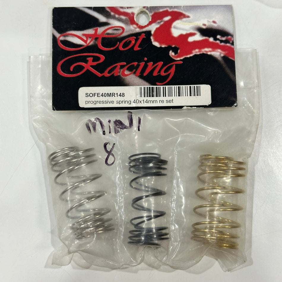 Hot Racing SOFE40MR148 Mini 8IGHT Progressive Spring 40x14mm 3 pairs [Scratch & Dent]i