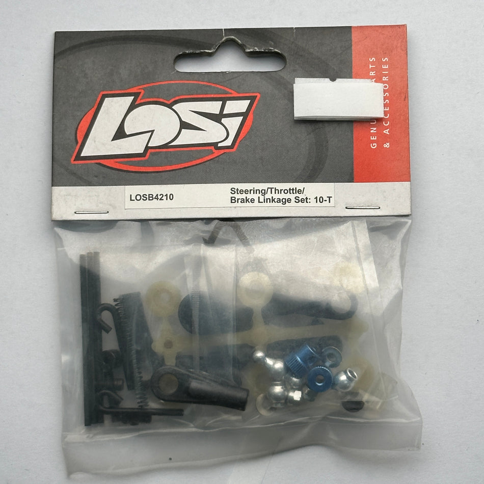Losi LOSB4210 Steering Throttle Brake Linkage set 10-t Nitro Part [Scratch & Dent]