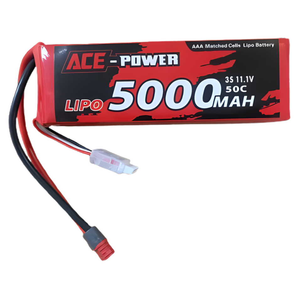 ACE Power 3S 11.1V 5000mAh 50C Soft Case LiPo Deans ACE5000SC503SDEAN