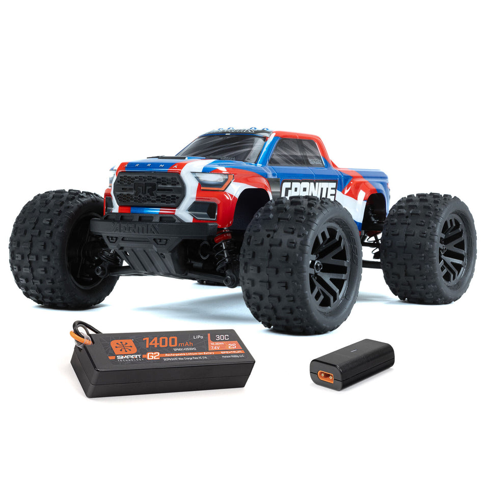 Arrma Granite Grom 1/18 4x4 RTR RC Monster Truck, Blue ARA2102T1